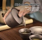 Ibasingo 200ml Titanium Gaiwan Kung Fu Teacup Lid And Saucer Set Lightweight