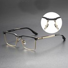 Square Lens Metal Eyeglasses Frame Adult Retro Vintage Full Rim Eyeswear