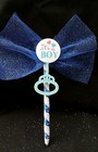 12 Baby Shower Favors Announcement Pens  Handmade  Blue white  It s A Boy ni  o