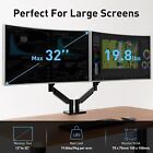 Dual Monitor Stand desk-monitor Arms For Two 13-32 Inch Monitors With C Clamp