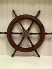 Steering Ship Wheel Wooden 24 Inch Antique Brass Nautical Pirate Vintage Ship