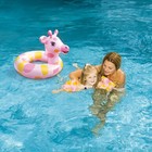 In The Swim Gigi The Giraffe Inflatable Tube   Armband Set     Fun Pink   Yellow