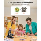 Uimoso Button Maker Machine With 2 25 In Mold And 500 Button Components  Black