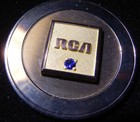 Vintage Rca Service Award Pin  Gold Filled Gf Blue Sapphire Stone     O c  Tanner