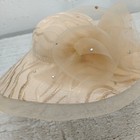 Wide Brim Kentucky Derby Floppy Sinamay Hat Millinery Church Hat Nude