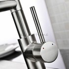 Brushed Led Kitchen Sink Faucet Swivel Spout Pull Down Spray Hot Cold Mixer Tap