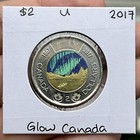 2017 Canada Toonie 2 Dollars Glow In The Dark Dance Of The Spirits Colour Coin U