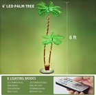 6ft Solar Lighted Palm Tree Artificial Fake Tree Lights Tiki Bar Pool Deck Decor