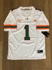 2026 27 Ncaa Malachi Toney Miami Hurricanes Football Jersey White  1 Men s Size