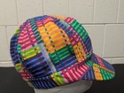 Vintage Kromer Welders Cap Bright Geometric Pattern -sz 7 3 8- Usa Union Made