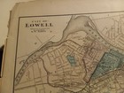 1871 Map Of Lowell Mass    Map Of Lawrence Mass  2 Sided Map From Walling Atlas 