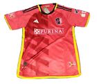   mst  Louis City Sc Home Jersey Red Mens Jersey Inaugural Season Large