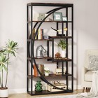 Tribesigns 71  Tall Geometric Bookshelf Bookcase 8 Shelf Storage Shelving Rack