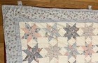 Vintage  ca  1970  Handmade Flower star Garden Quilt  88  X 96  King Size