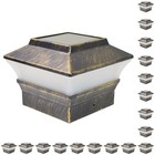 18 Black Bronze Brown White 4 X 4 Solar Post Lights Outdoor Deck Cap Fence Vinyl
