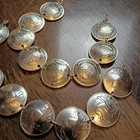 Vintage Coin Bracelet Foreign Silver Tone Peru Lot Of 2   Style 5   Tupac Llama 