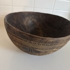 Incised Wood Bowl African 