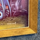 Vintage Peter Pracownik Artwork Wood Frame Dragon Mythical Magic Fantasy Decor