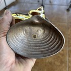 6    Solid Brass Nautilus Shell Footed Planter Mid-20th Century 
