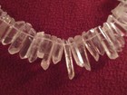 16   String Of Natural  Crystals Quartz Healing Points  Necklace