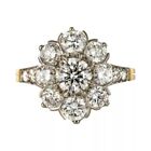 Vintage Art Deco 2 10ct Round Cut Lab Created Diamond 925 Silver Engagement Ring