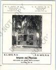 C1900s Marshalltown Iowa Getz Surgeon Physician Clinic Main St House Print Ad 1r