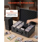 Uimoso 4-row Card Storage Box For 120 Psa Slabs With Lock And 12 Dividers