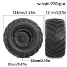 4psc Od133mm 1 10 Monster Truck Buggy Tires Wheel 12mm Hex For Traxxas Himoto Hs