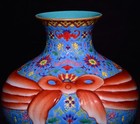 Beautiful Chinese Hand Painting Famille Rose Porcelain Flowers Vase