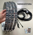 Set Of  4  17 5 triple Row Chasing Flowing Car Trucks Led Wheel Rings Rim Lights