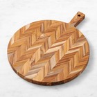 Herringbone Round Cheese Board   Charcuterie Platter 43984