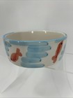 Hand Painted Art Pottery Cat Food Water Bowl Made In Italy- 5 5   