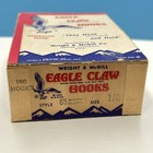 Vintage Eagle Claw Fish Hooks Style 65 Nickel Plate Size 1 - New Old Stock 100pc