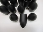  20  Wheel Lugnut Black Plastic 33mm Thread On Bullet Nut Covers Caps   3 7 8 