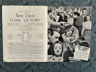 Dark Victory  1939  Original Movie Pressbook    2  8x10 Stills - Bette Davis