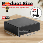Conderyang 10 Pack 4x4 Post Caps  Fits 3 5 x3 5  Wood Posts  Black