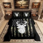 Deer Camo Comforter Set Antlers Hunting Camo Bedding Sets For Queen Multi 92