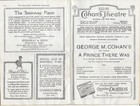 1919 Playbill George M  Cohan In A Prince There Was At Cohan s Theatre 43rd St 
