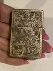 Antique Italian 800 Fine Silver Lighter Ornate Engraved-zippo Insert