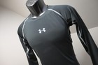 Under Armour Compression Gym Shirt Long  Sleeve Athletic Black Mens Sz Medium