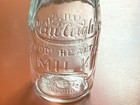 Vintage Rawleigh s 1 2 Pint Milk Bottle With Unused Waxed Lid
