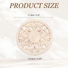 Round 4 5 Inch Wood Appliques Curled Flower For Furniture Cabinet Closet