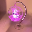 Glass Christmas Tree Ornament Globe Stand Led Color Change Holiday Decor Gift 8 