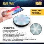 Star Trek Illuminating Portable Wireless Charger W Transporter Pad Light-up Logo