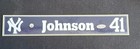 Randy Johnson Ny Yankees Game Used Locker Room Nameplate Steiner   Mlb Coa Hof