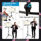 Dkovn 1 Pack Music Stand  With Music Sheet Clip Holder   Carrying Bag