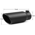 A-karck Exhaust Tip 3 Inch Inlet  3  Inlet 4  Outlet Bolt On  Black Coating 
