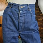 Vtg True 70s Disco Anne Klein High Waist Flared Dark Denim Womens Jeans M 30x30