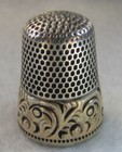  635  14k Gold Band Of Chase Scrolls Ss Thimble - Ketcham   Mcdougall  size 7 