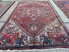 6x9 Antique Heriz Rug Hand-knotted Handmade Vintage Oriental Geometric Serapi Ft